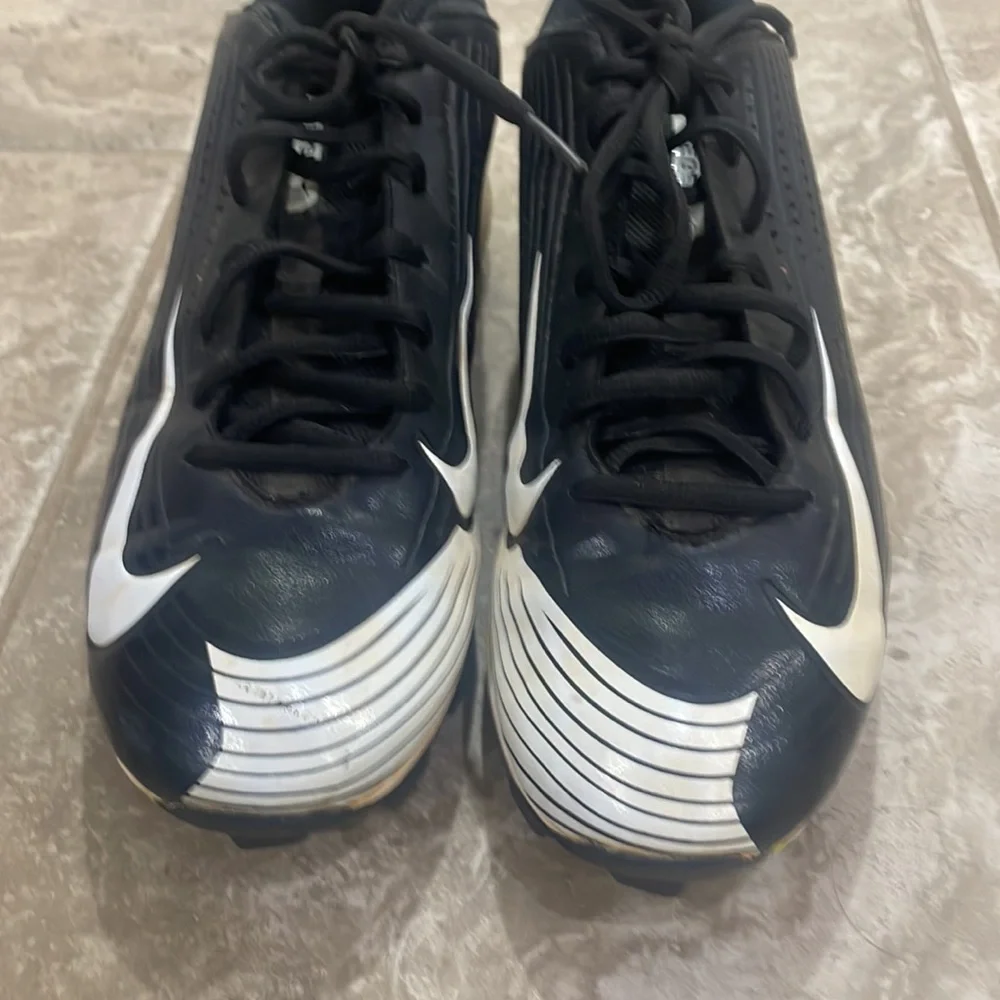Nike Men’s Vapor Keystone 2 Low 'Black White' FastFlex Baseball Shoes Sz‎ 9.5